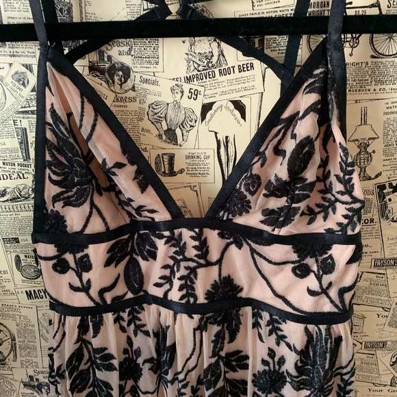 Somedays Lovin' Dusk Black Nude Embroidered Dress - Picture 7 of 14